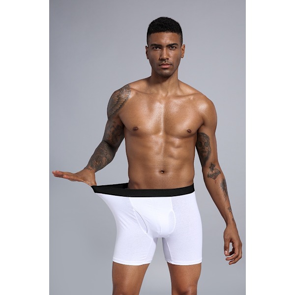 Bekväma långa boxershorts - 3pack vit White Euro XL