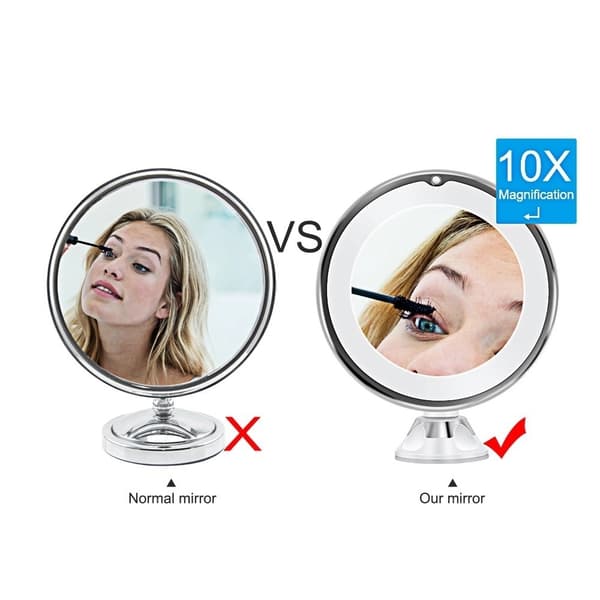 LED-sminkspegel med förstoringsglas och flexibel hals S