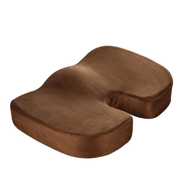 Sittdyna i memoryskum med mjukt och fluffigt överdrag black