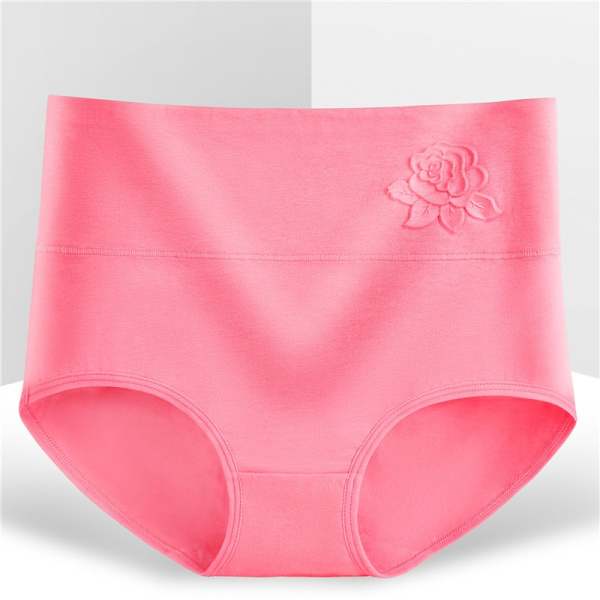 Hög midja rosdetalj damunderkläder - 3pack mörkrosa DarkPink Euro XL