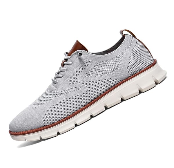 Casual sneakers för män i mesh white