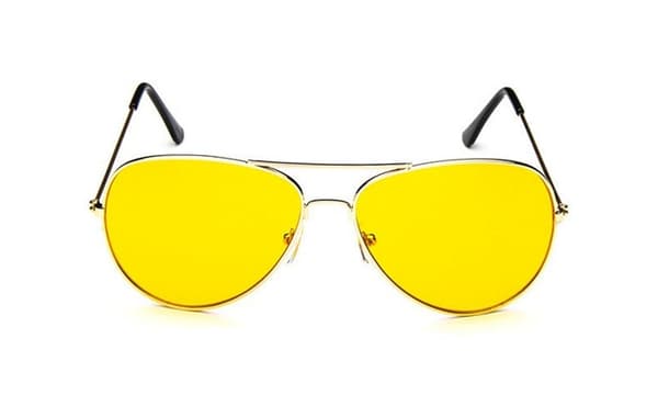 Night view driving glasses yellow 1pcs