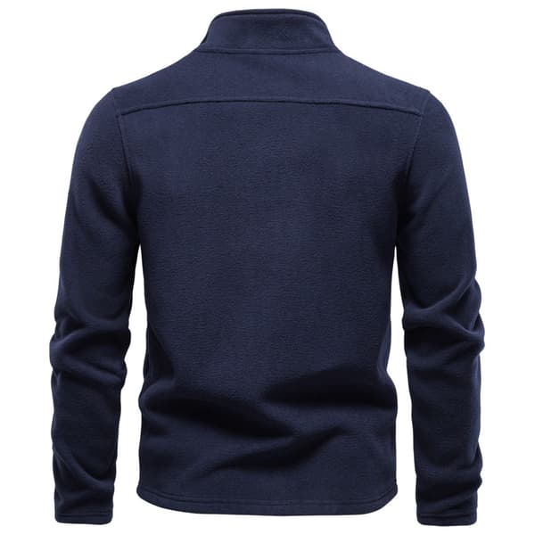 Herrfleecejacka med hel dragkedja khaki Euro XS