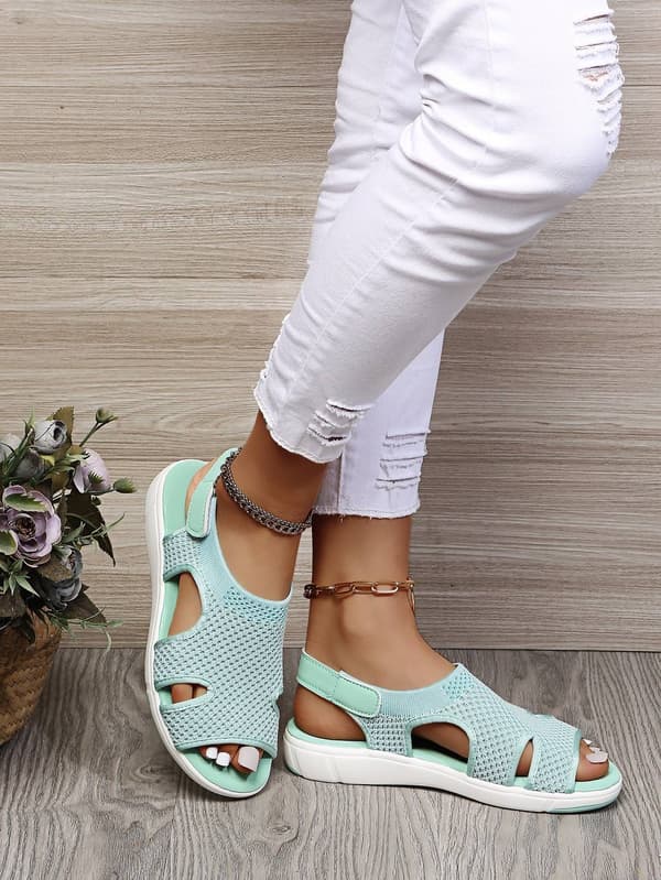 Lediga platta sommarsandaler pale mint Euro 37