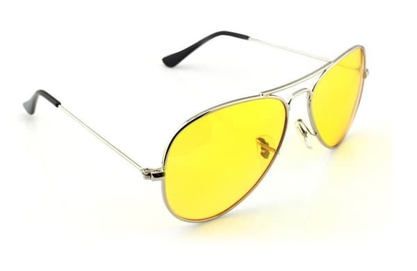 Night view driving glasses yellow 1pcs