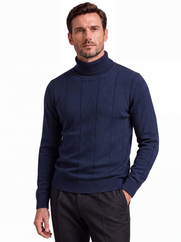 Slim fit polotröja för män navy Euro L
