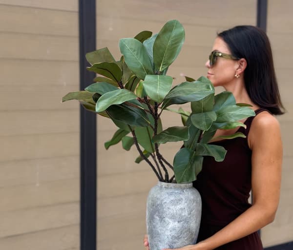 Konstgjord Magnolia Blomkvist Green 2pcs
