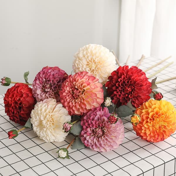 Konstgjorda dahlia bukett – 2-pack orange