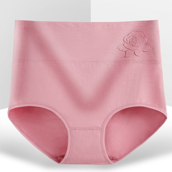 Hög midja rosdetalj damunderkläder - 3pack dammrosa DustyPink Euro S