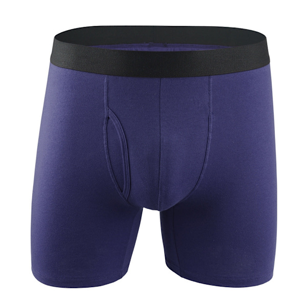Bekväma långa boxershorts - 3pack marinblå MarineBlue Euro L