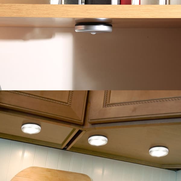 6 LED rörelseaktiverad kallvit vägglampa - 2pack silver