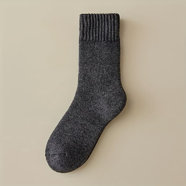 6-pack herrsockor för vintern, värmande brown