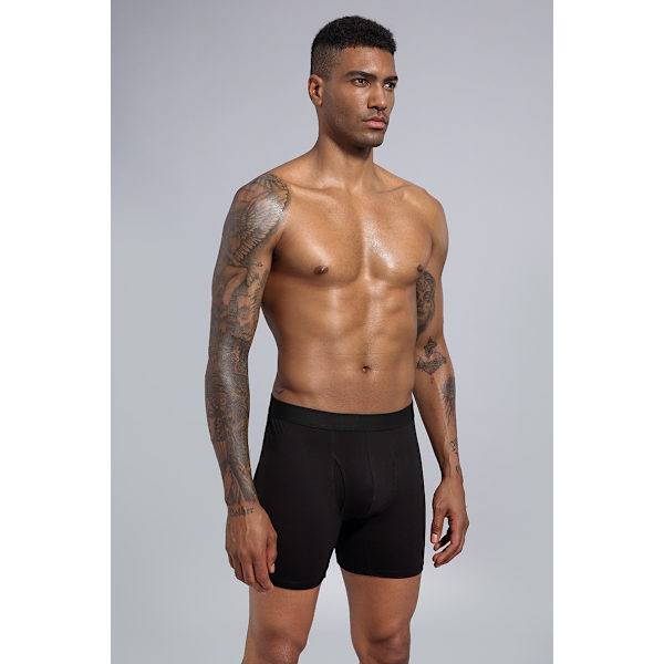 Bekväma långa boxershorts - 6pack black, white, grey Euro 2XL