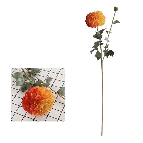 Konstgjorda dahlia bukett – 2-pack orange