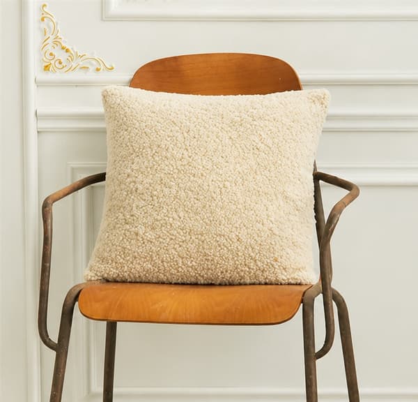 Mjukt och fluffigt kuddfodral i fleece grey