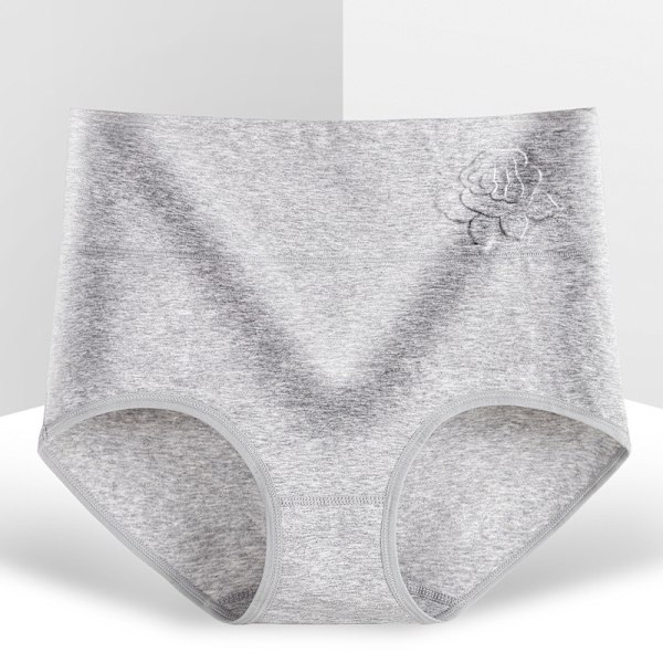 Hög midja rosdetalj damunderkläder - 3pack grå Grey Euro M