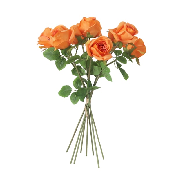 Konstgjord rosblommabukett om 8 st apricot 8pcs