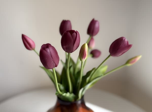 Konstgjord tulpanbukett 10-pcs - orange