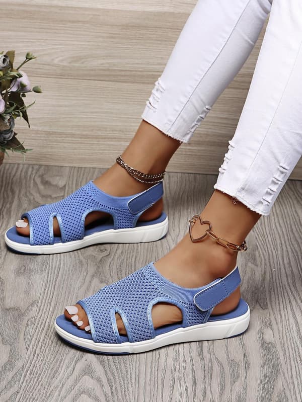 Lediga platta sommarsandaler light blue Euro 42