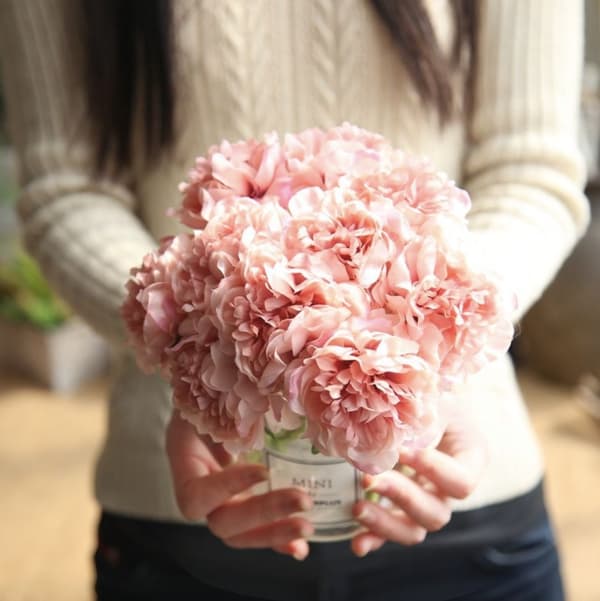 Konstgjord blomsterbukett light pink