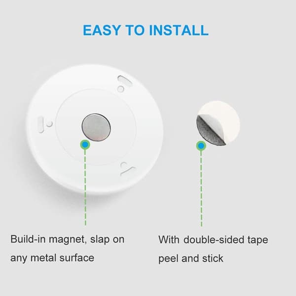 6 LED rörelseaktiverad varmvit vägglampa - 2pack silver