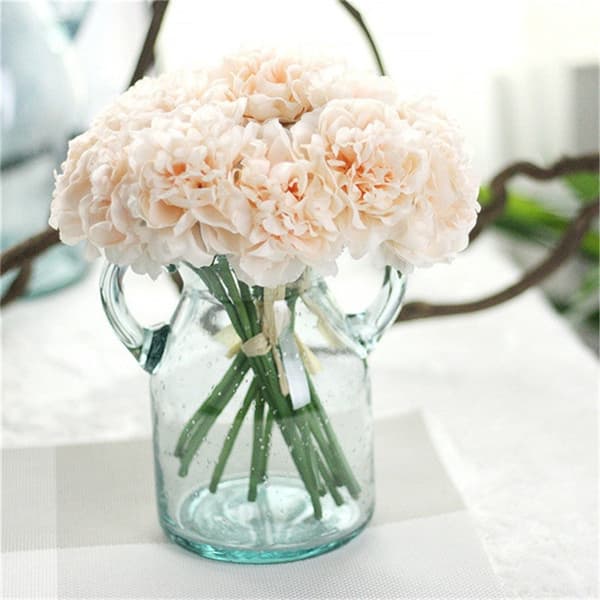 Konstgjord blomsterbukett light peach