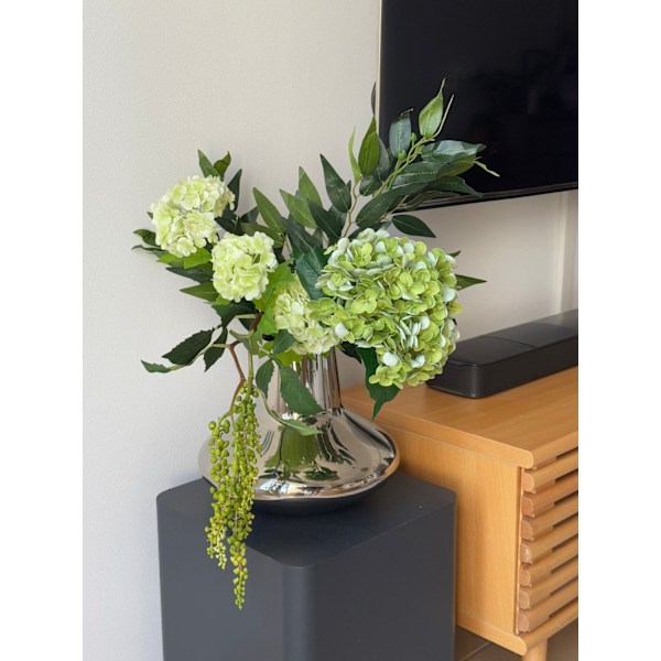 Konstgjord hortensia blomsterbukett green