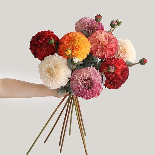 Konstgjorda dahlia bukett – 2-pack orange