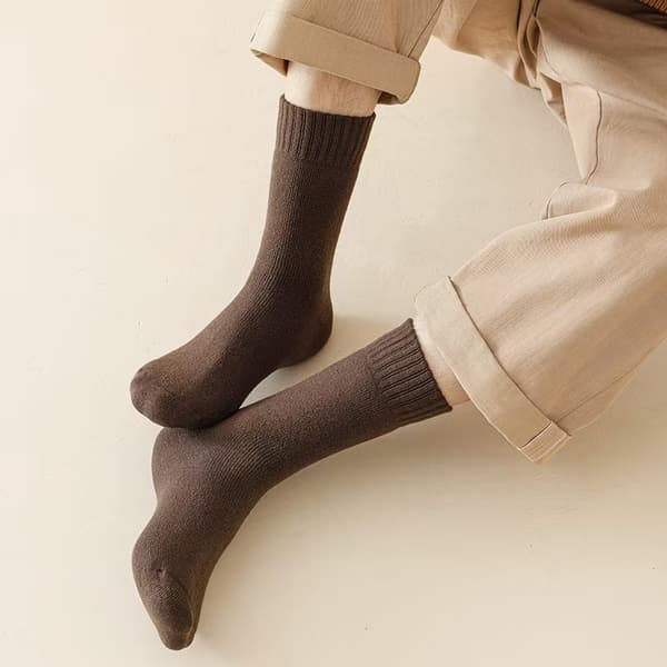 6-pack herrsockor för vintern, värmande 2 x black, 2 x grey, 2 x brown