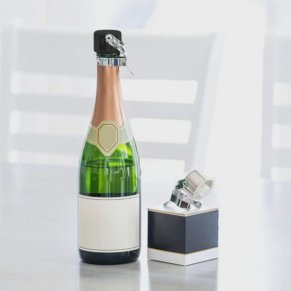 Flaskpropp för vin och champagne, 2-pack black