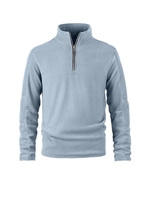 Fleecepullover för herr med hög krage och dragkedja Mint Euro M