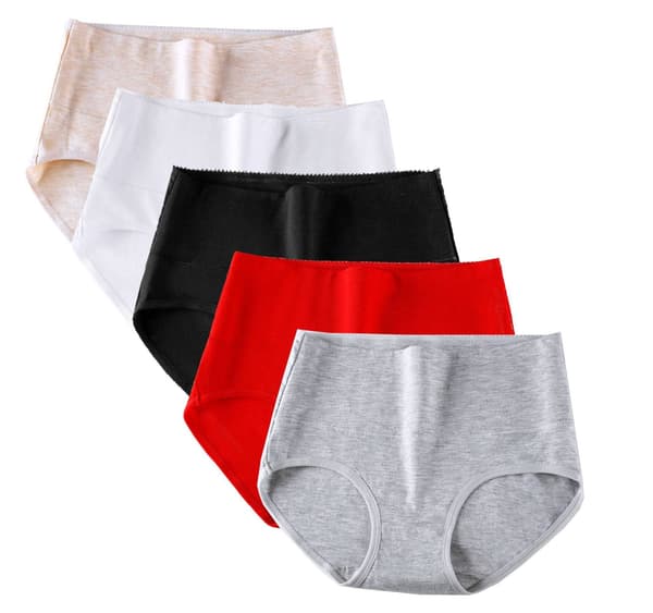 Plus size-trosor med hög midja, 4-pack light pink Euro XS