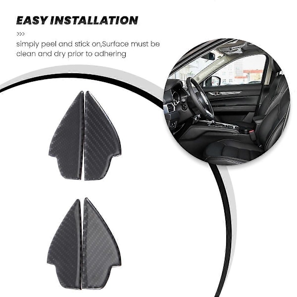 Karbonfiber Innvendig Dørhåndtak Skål Panel Deksel Trim for Mazda 2 3 6 Demio CX-3 CX-5 CX-7 CX-9 MX