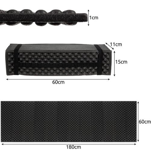 Liggeunderlag Sammenfoldeligt - 180x60x1cm