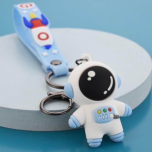 Creative Cute Cartoon Mobiltelefon Skolesekk Anheng Spaceman Couple Keychain