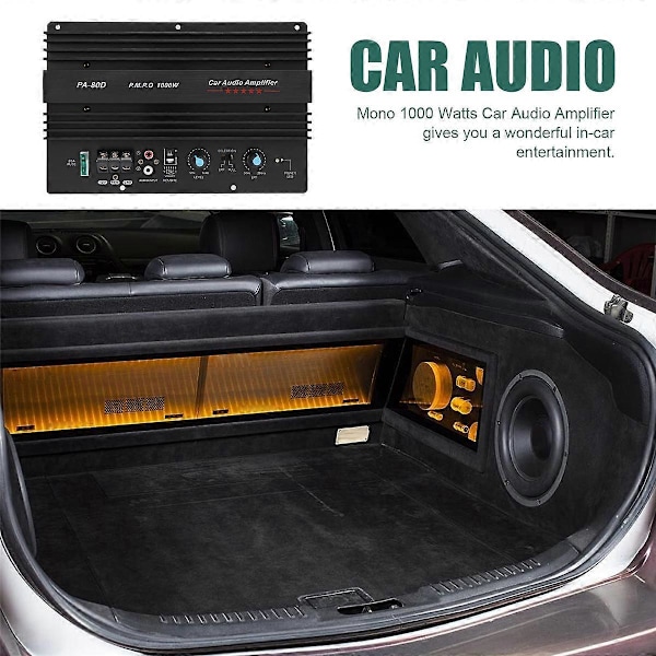 12V 1000W Bil Audio Høj Effekt Forstærker Forstærkerkort Kraftig Subwoofer Bas Forstærker PA-80D