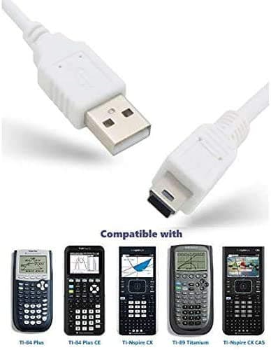 2025 Seneste Model TI84 / TI-84 Plus CE Ladekabel til Texas Instruments Grafregner