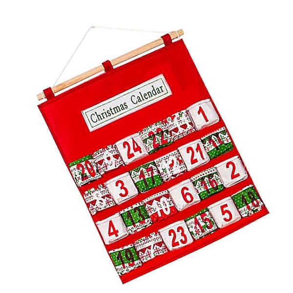 Hängande Förvaringsficka Väggmonterad Julmaterial Non-Woven Material 52x40.5x0.2Cm 2st