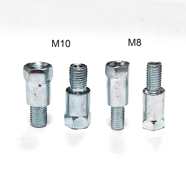 Par Motorsykkel Bakspeiladaptere M10 10MM 8MM M8 Med Klokken Mot Klokken Høyre Venstre Hånds Gjenge Endrings Øknings Skruer