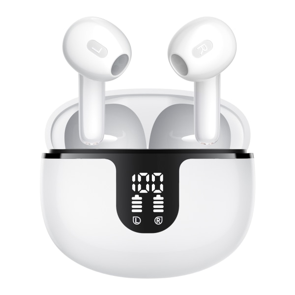 Trådløse hodetelefoner Bluetooth IP7 vanntette ørepropper Trådløse ørepropper-hvite