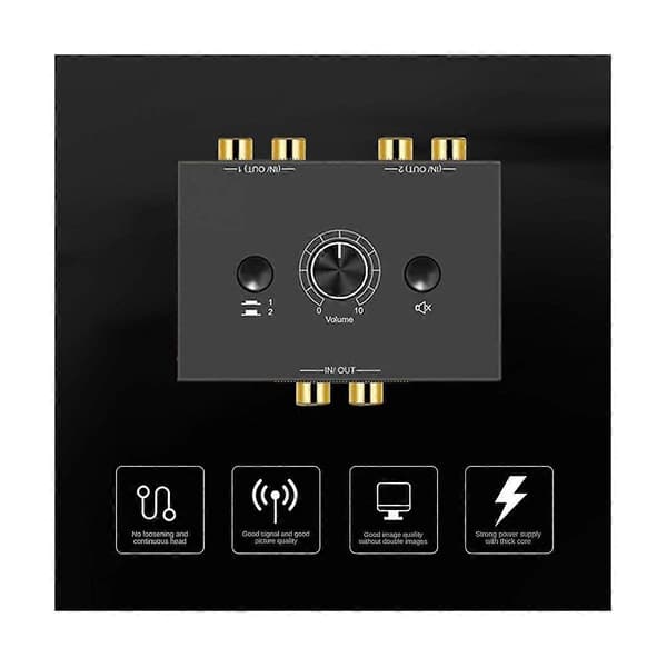 2 Ind 1 Ud 1 Ind 2 Ud Hurtig Audio Switcher Volumenkontrol Controller til Multi-Enhedsforbindelse