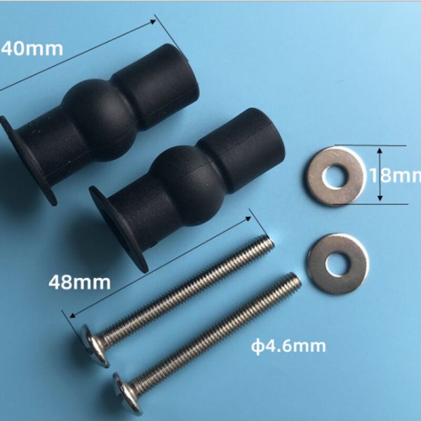 Toilet Seat Fixings Hinges Toilet Seat Fixing Accessory Suitable for All Toilets（18mm) Yixiang