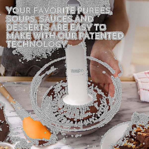 Elektrisk potatismos Hand Blender 3-i-1 Multiverktyg Blandar Puréer Vispar
