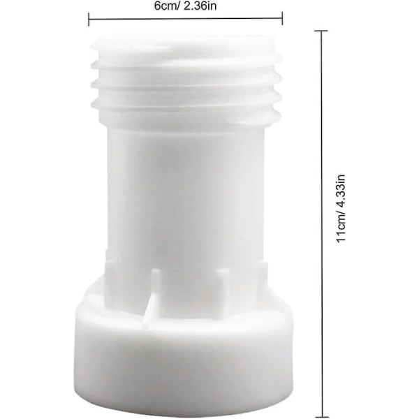 IBC Tank Tilbehør, IBC Adapter S60 x 6 Forlengelsesavstand 60mm Ventiltank 1000L Plast Rett Grov Tråd S60 x 6 C Tilbehør