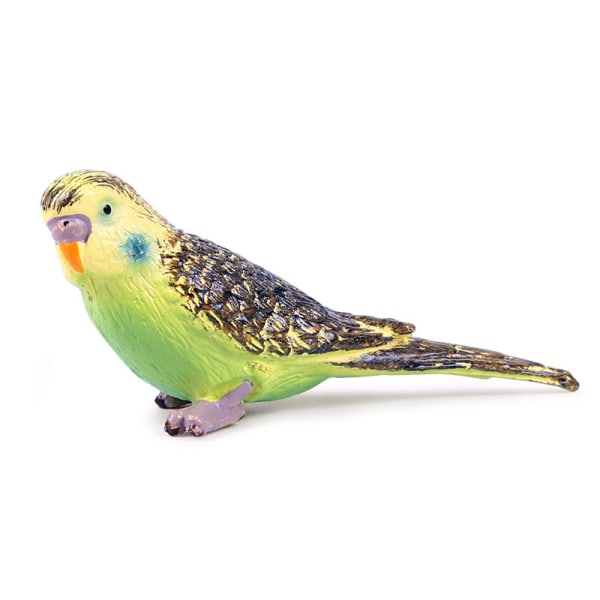 Simulert fugl papegøye modell leketøy plast håndverk dekorativ ornament grønn Green