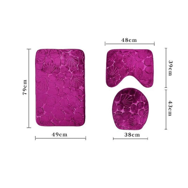 Toiletsæde, toiletmåtte, bademåtte, tresæt SMCS.9.81