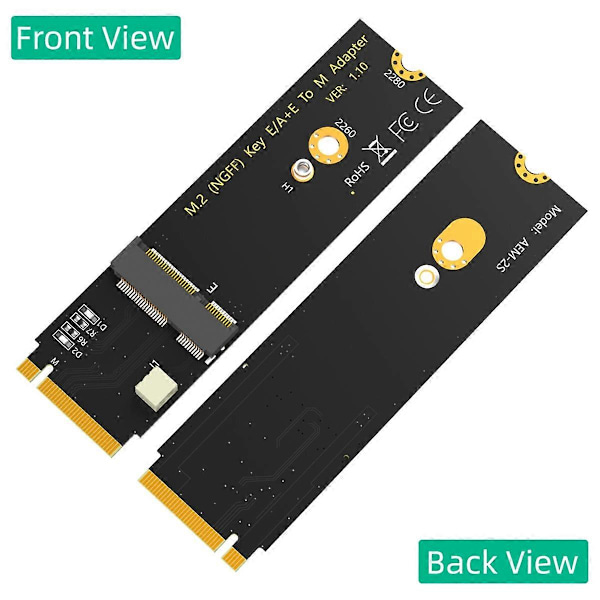 M.2 NGFF A+E Nyckel WiFi/Bluetooth-kort till M.2 Nyckel M Adapterkort för Intel AX200/AX201/AX210