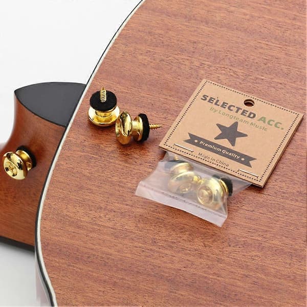 Metall Gitarr Ukulele Remknapp Remfäststift Med Fästskruv Gitarr Remlås Knapp Med Lås Klassisk Gitarr