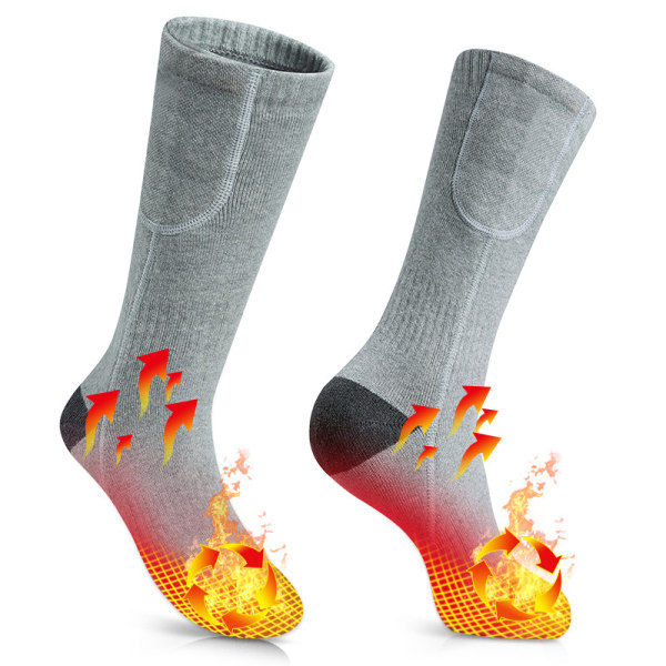2 paria ladattavia lämmitettyjä sukkia, kaksialueinen lämmitettävä jalkojen lämmitin, paristot eivät sisälly,