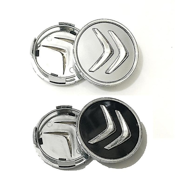 4 stk. hjulkapsler til Citroen C4 Picasso C3 Berlingo C5 X7 C2 C1 Ds3 Zx Xsara C8 Ds Ds4 60mm, fælgcenterkapsler med emblem, bilhjulkapsler